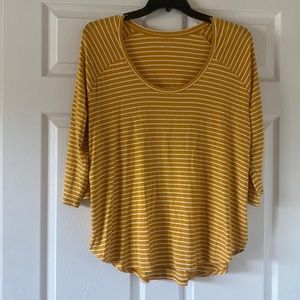 BNWT ANA Petite 3/4 Sleeve Striped Blouse